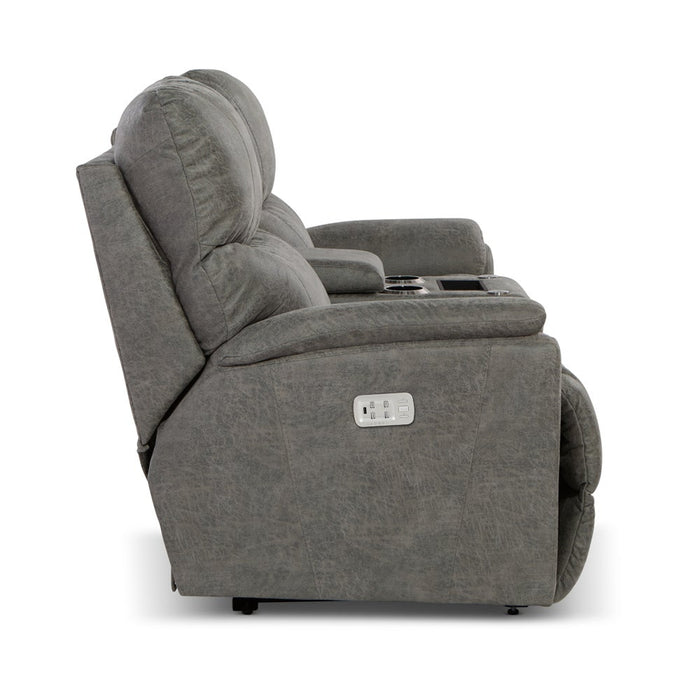 Trouper Power Reclining Loveseat w/ Headrest, Lumbar & Console