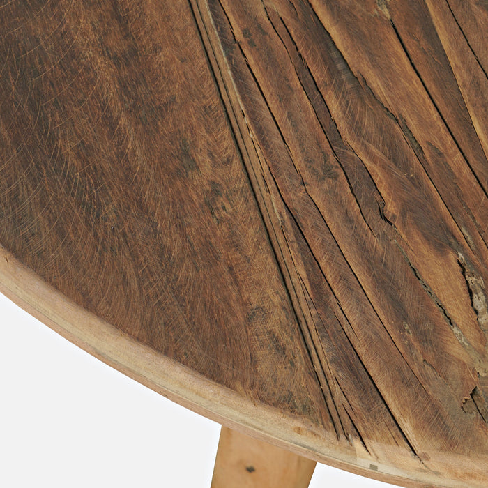 Reclamation Salvaged Wood Round Coffee Table