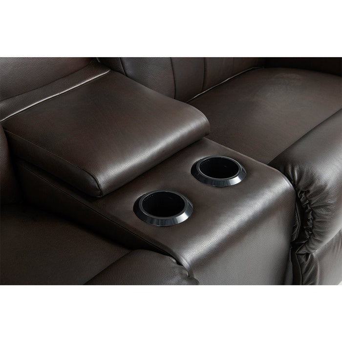 Finley Power Wall Reclining Loveseat w/ Console Headrest & Lumbar