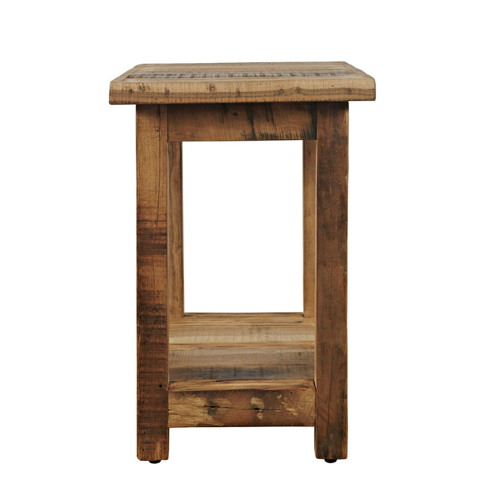 Reclamation Salvaged Wood Chairside Table