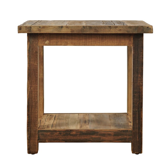 Reclamation Salvaged Wood Chairside Table