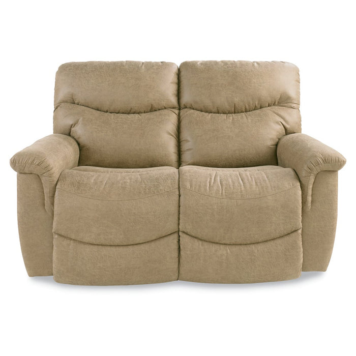 James Power Reclining Loveseat w/ Headrest & Lumbar