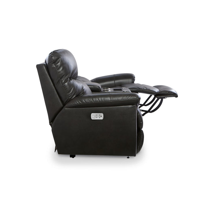 James Power Reclining Loveseat w/ Headrest, Lumbar & Console