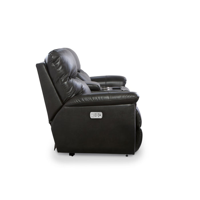 James Power Reclining Loveseat w/ Headrest, Lumbar & Console