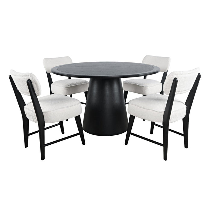 Nash 50" Round Dining Table Black