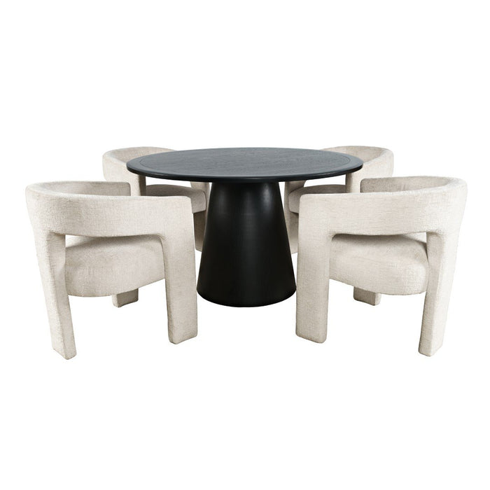 Nash 50" Round Dining Table Black