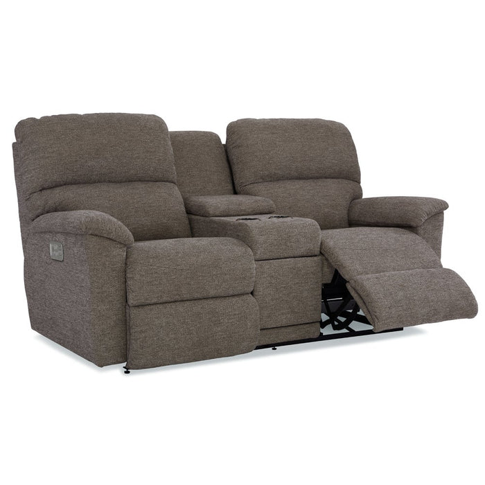 Brooks Power Reclining Loveseat w/ Headrest & Console