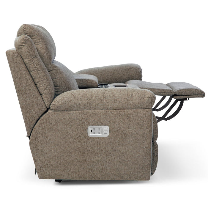 Joel Power Reclining Loveseat w/ Headrest, Lumbar & Console