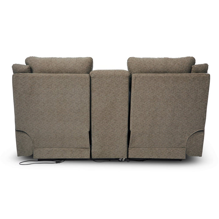 Joel Power Reclining Loveseat w/ Headrest, Lumbar & Console