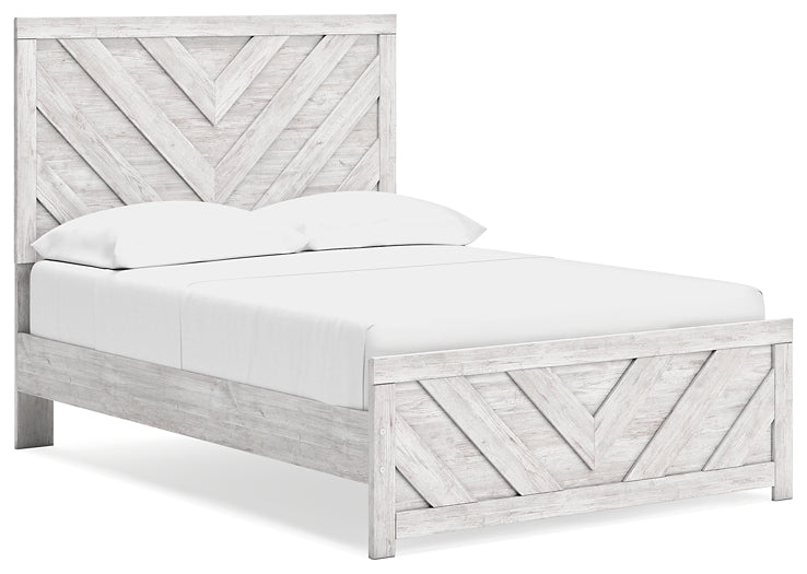 Cayboni Full Panel Bed with Nightstand