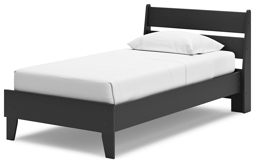 Socalle Twin Panel Platform Bed with Dresser and 2 Nightstands