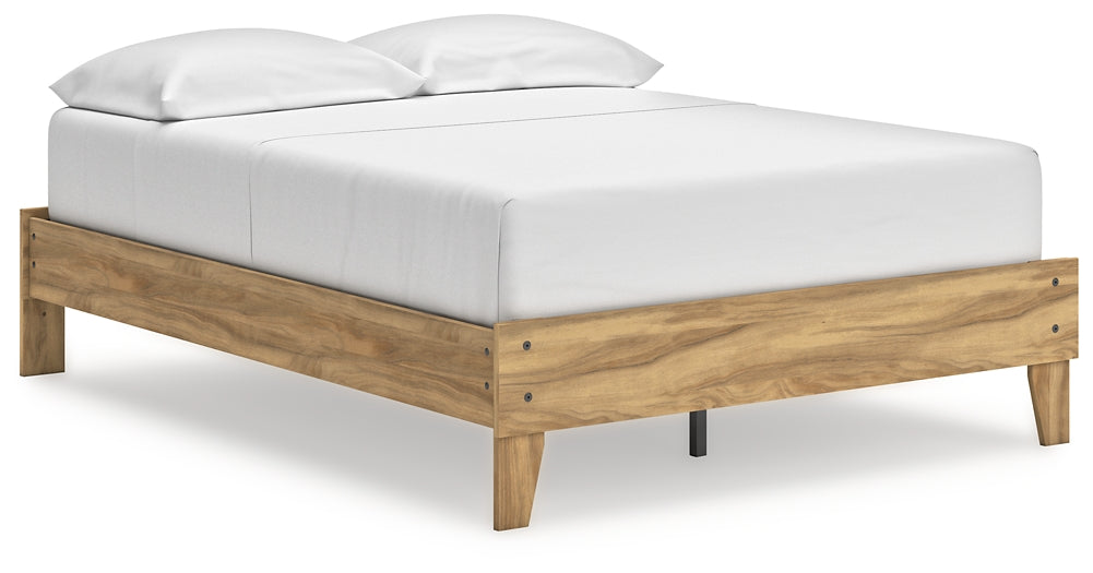 Bermacy Full Platform Bed with Dresser, Chest and 2 Nightstands