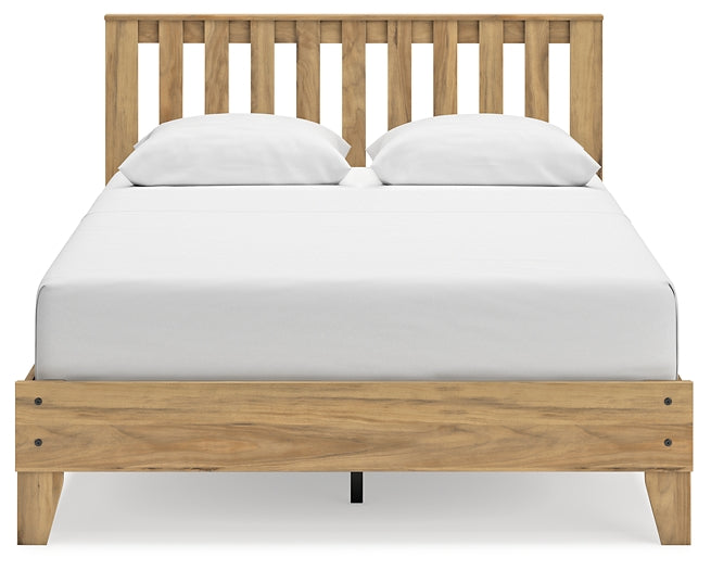 Bermacy Queen Platform Panel Bed with Dresser