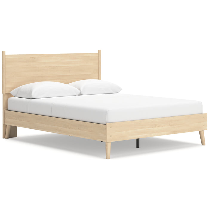 Cabinella Queen Platform Panel Bed with 2 Nightstands