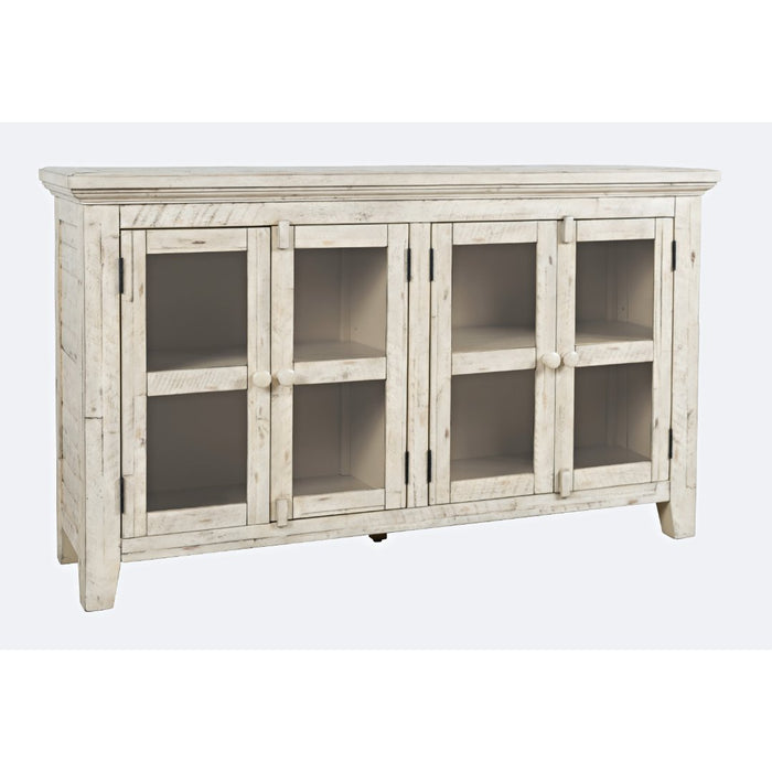 Rustic Shore 4 Door Low Accent Cabinet