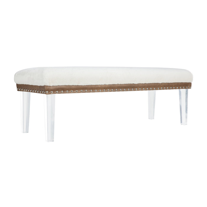 Brianna Faux Fur Bench