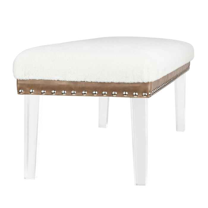 Brianna Faux Fur Bench