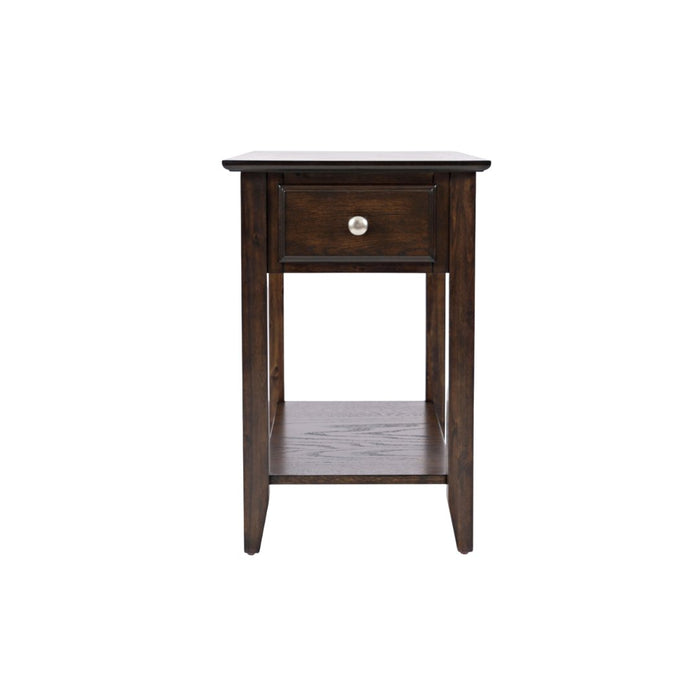 Espresso Chairside Table