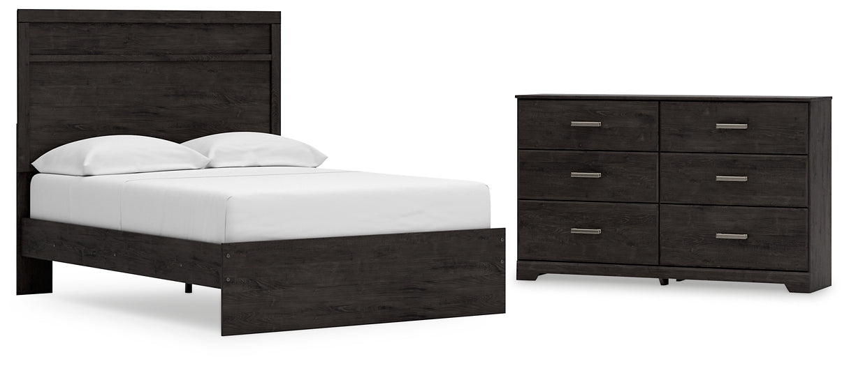 Belachime Full Panel Bed with Dresser