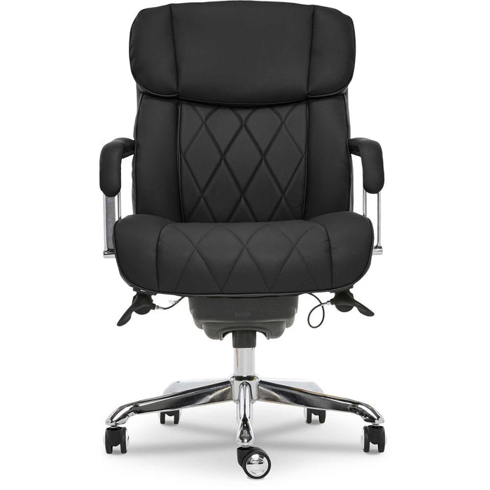 Sutherland Quilted Leather Office Chair, Jet Black